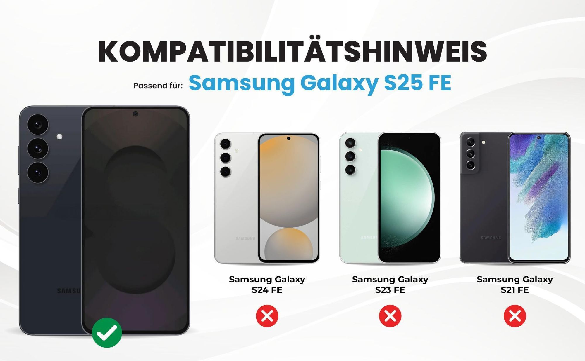 Kompatibilitätshinweise Hülle für Samsung Galaxy S25 FE