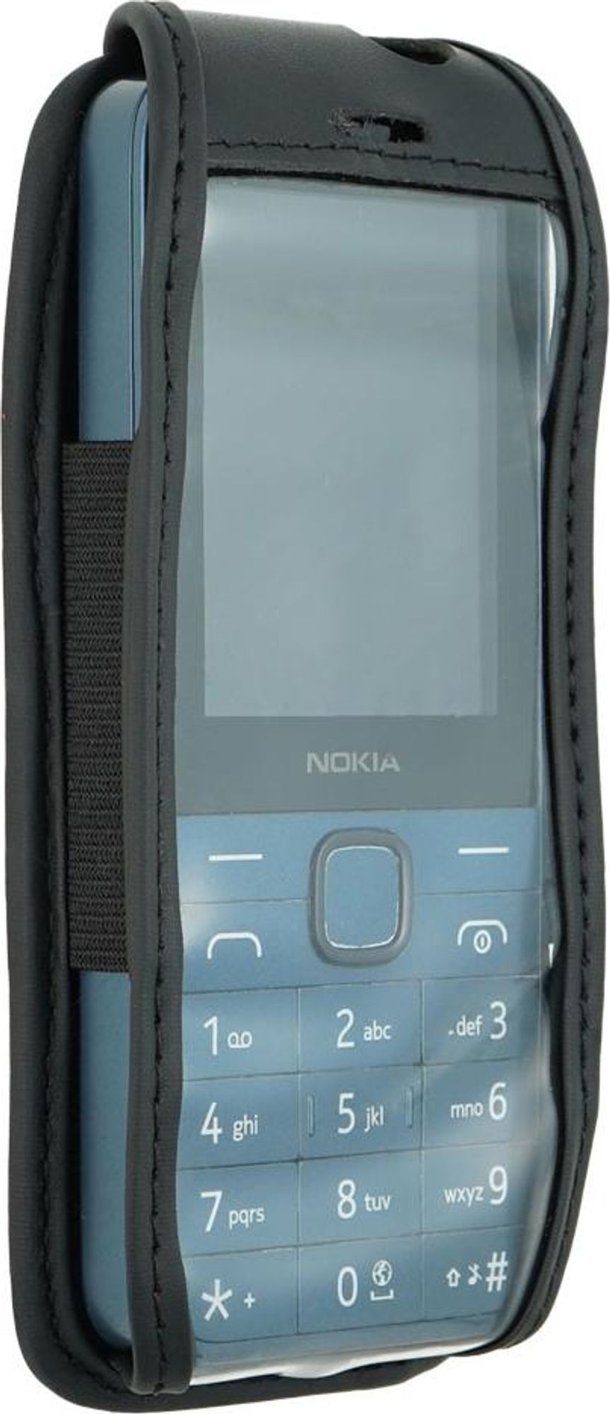 caseroxx Ledertasche mit Gürtelclip kompatibel mit Nokia 235 4G (2024) / 215 4G (2024) / 220 4G (2024) aus Echtleder, Tasche mit Gürtelclip und Sichtfenster  Bild 2