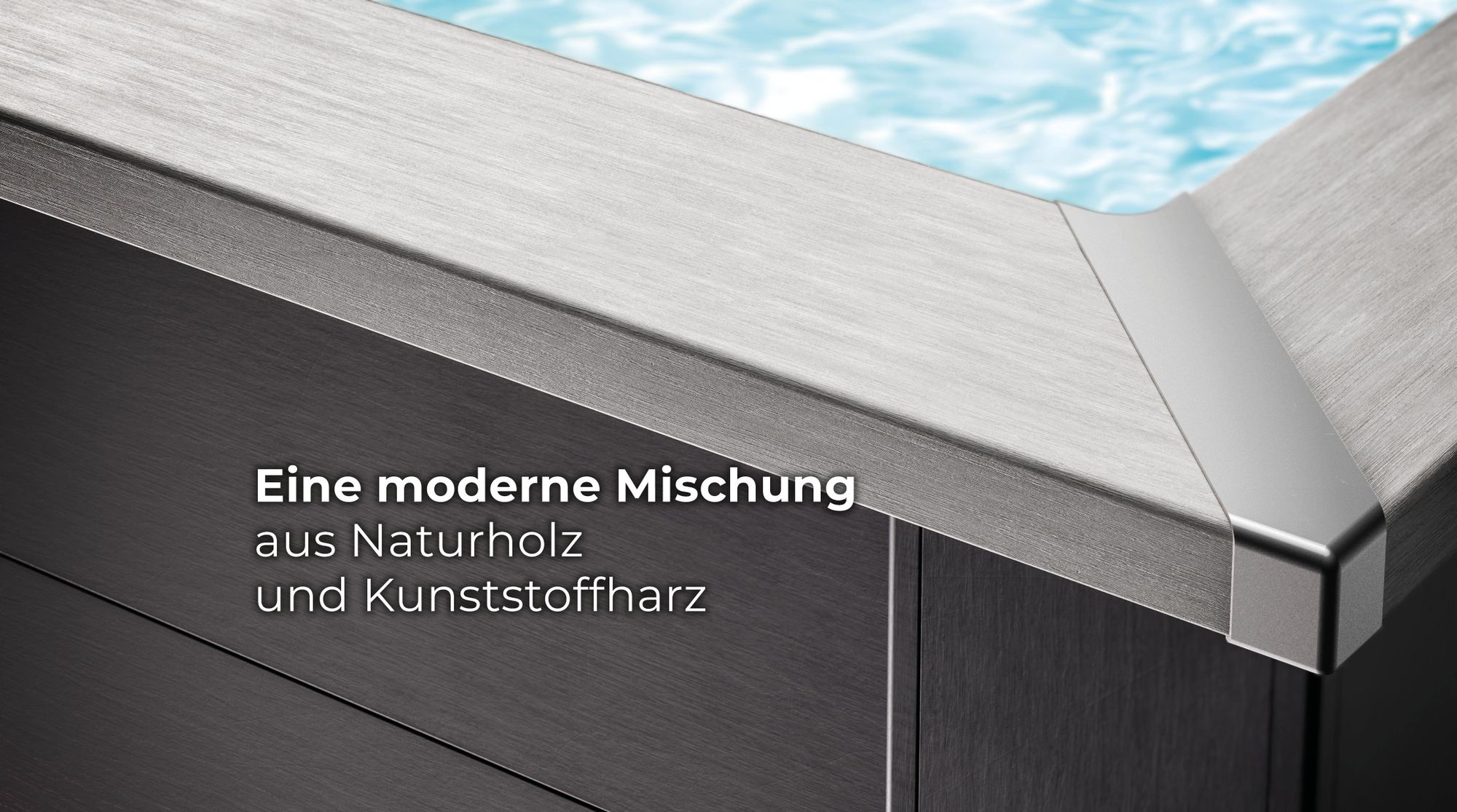 GRE Rechteckiger Composite-Pool KPCOR46T – 455 x 315 x 126 cm, Komplettset