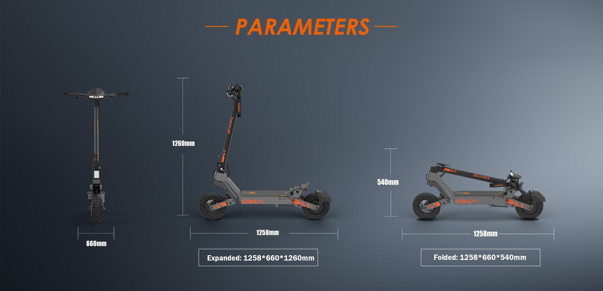 G2 - 2026 Version - Trottinette électrique pliable - Pneus 10" - Batterie 48v 15Ah - Autonomie 55KM - Usage sur terrain privé uniquement