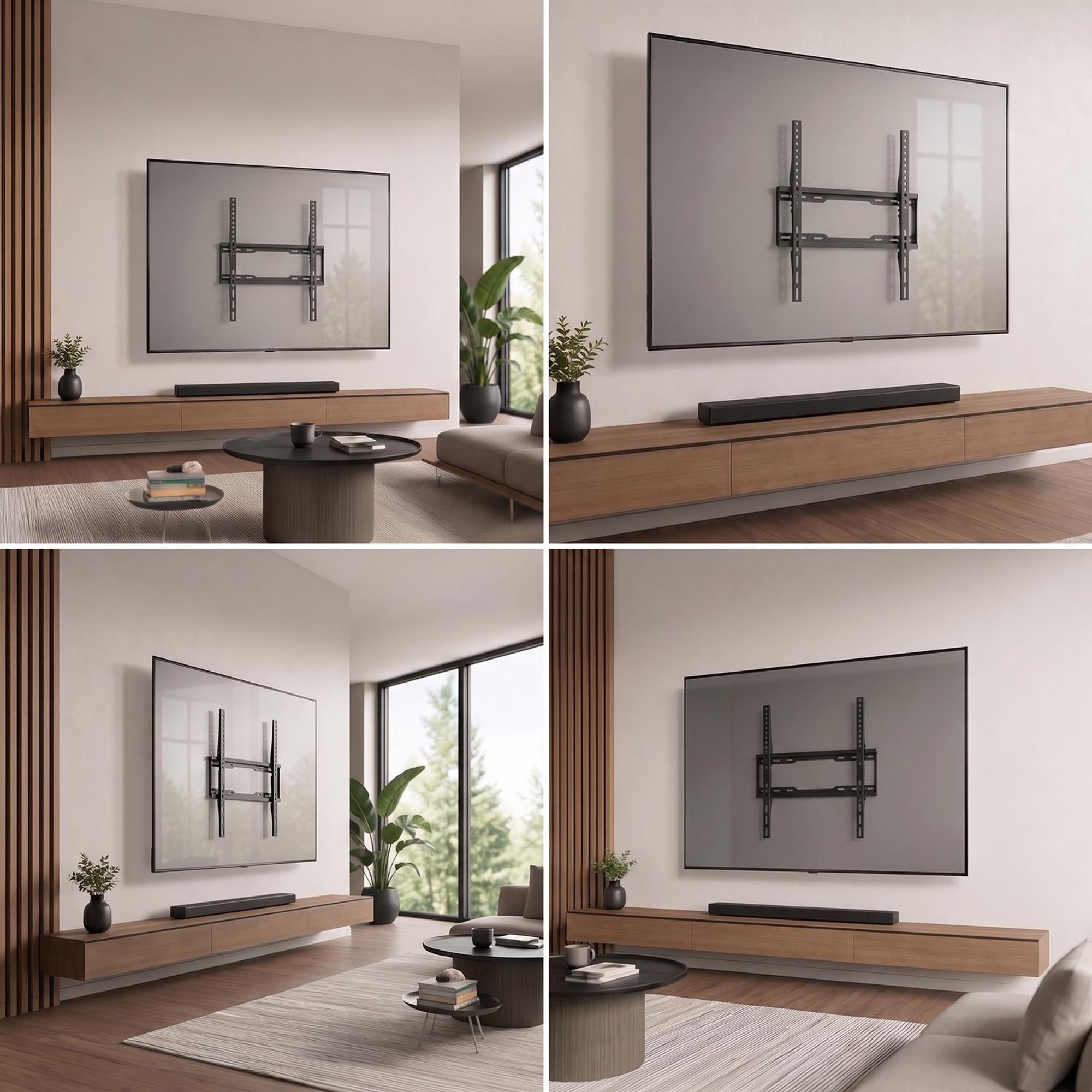 Maclean TV-Halterung/Aufhängung max. VESA 400x400 32–75" bis zu 45 kg schwarz Neigungsverstellung 0°–-8° MC-187