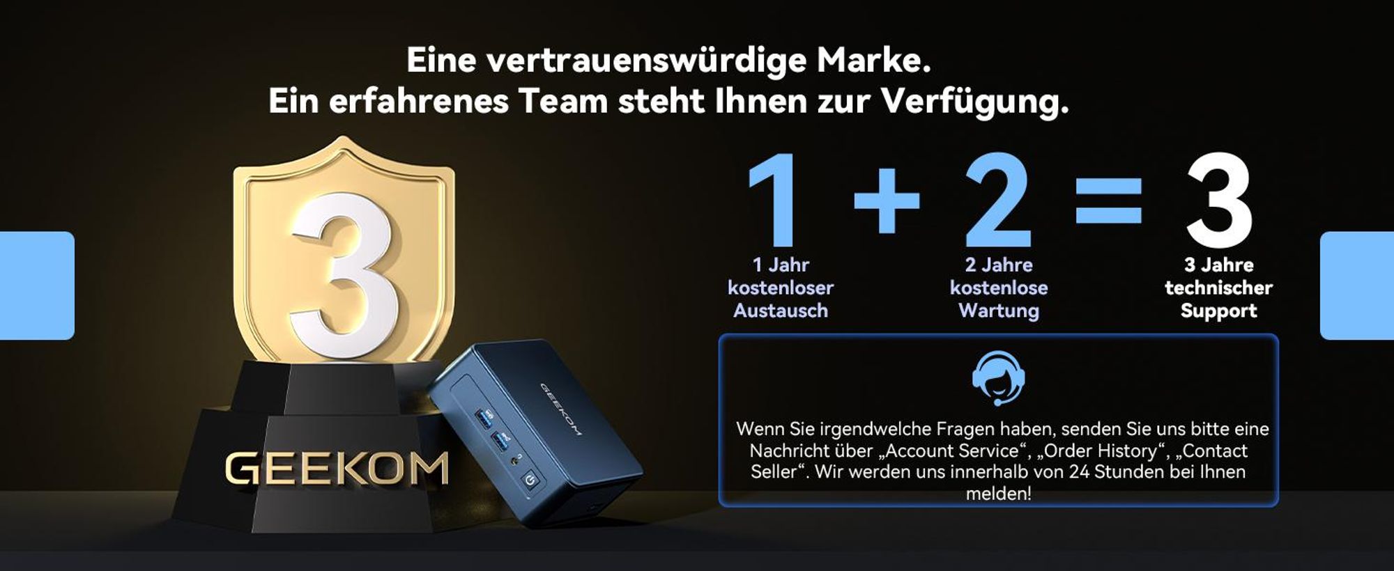 GEEKOM IT13 Mini PC, Intel i5-13600H, 16GB RAM & 1TB SSD, aufrüstbar, 4 Displays bis 8K, 2× USB4, IceBlast-Kühlung, vorinstalliertes System, für Büro