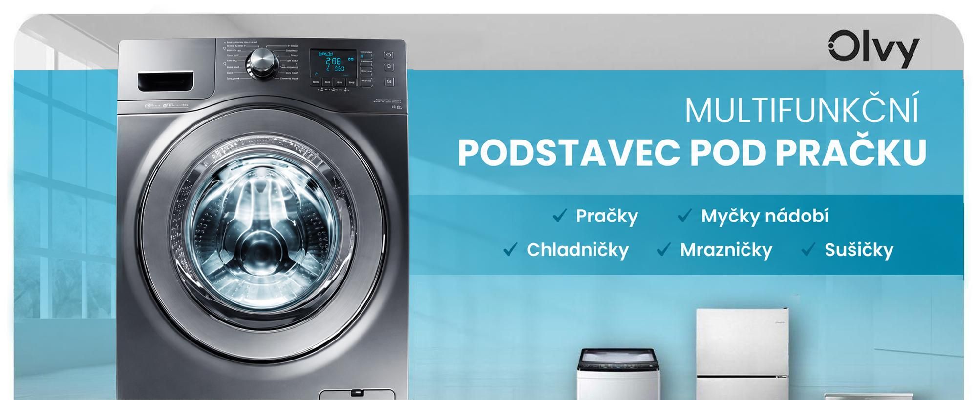 Podstavec pod pračku Olvy, nosnost 200 KG, podstavec pod pračku, podstavec pod pračku i pro sušičku, chladnička