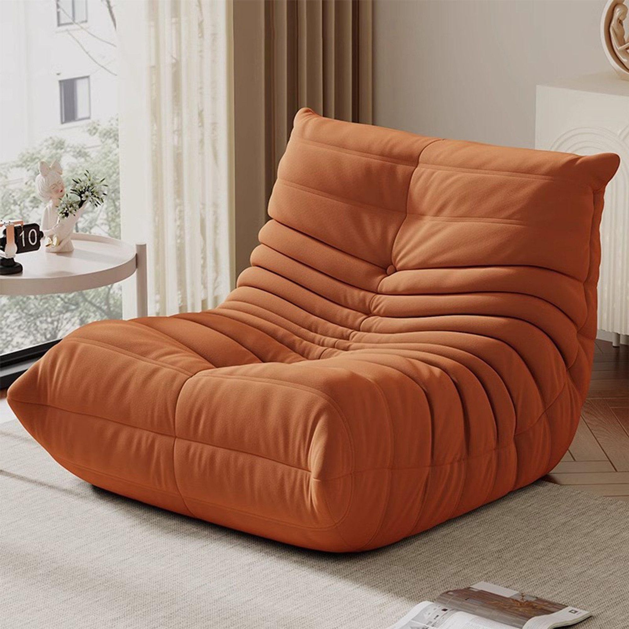 TWSOUL Sitzsack Bodensofa mit 35D Schaum,Raupen-sitzsackstuhl,87CM*102CM*70CM ohne Montage,Bequem & Modern für Wohnzimmer & Schlafzimmer