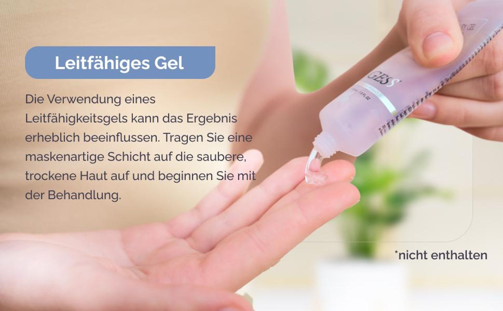 Kosmetisches Gerät Faltenentferner Gesichtsmassagegerät mit ION- und Heiße- GESS Reisen