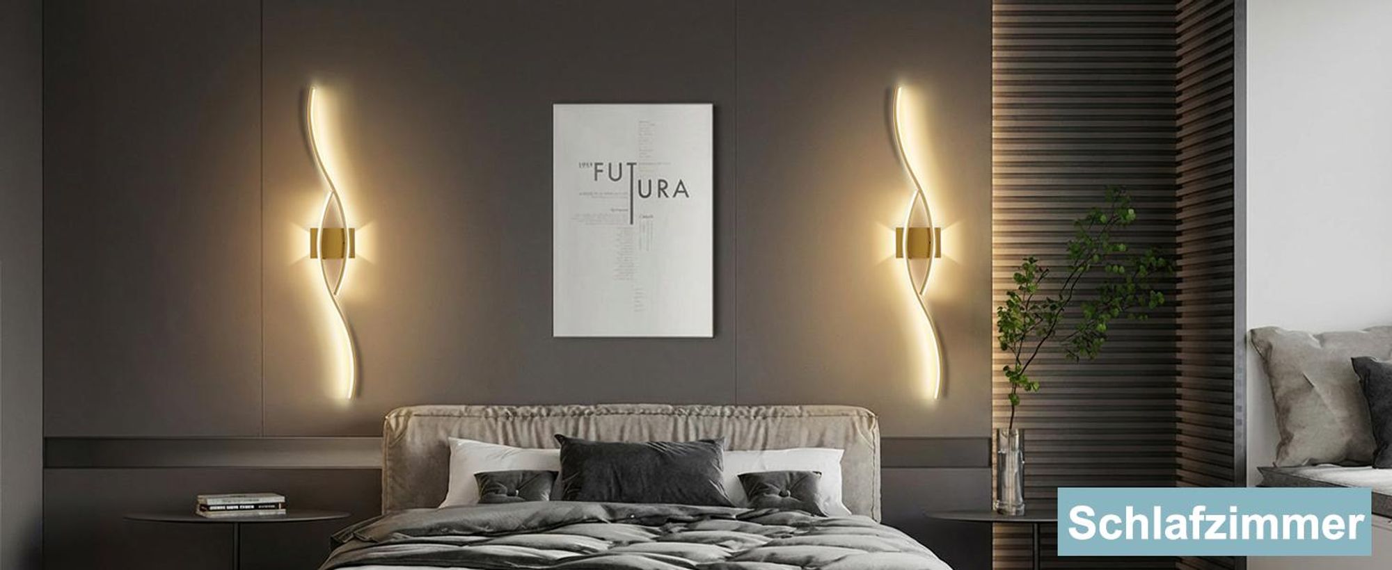 2 Stück LED Wandleuchte Innen Modern Dimmbar 3 Farbtemperaturen Wiederaufladbar Wandlampe mit Fernbedienung