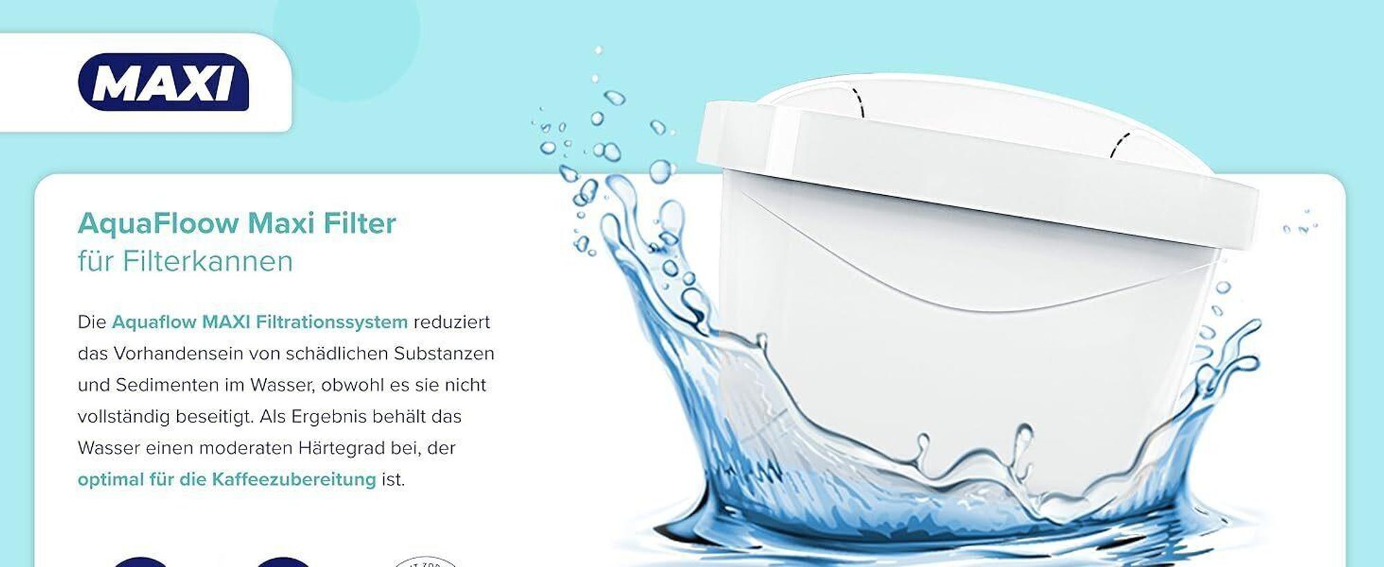 AquaFloow 8x Wasserfilter Ersatz für BRITA Maxtra+
