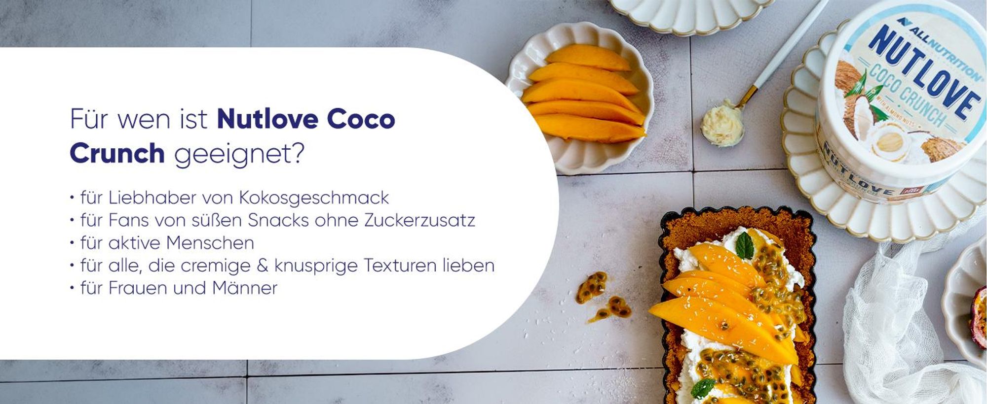 ALLNUTRITION Nutlove Coco Crunch 500g Kokosnusscreme Ohne Zuckerzusatz