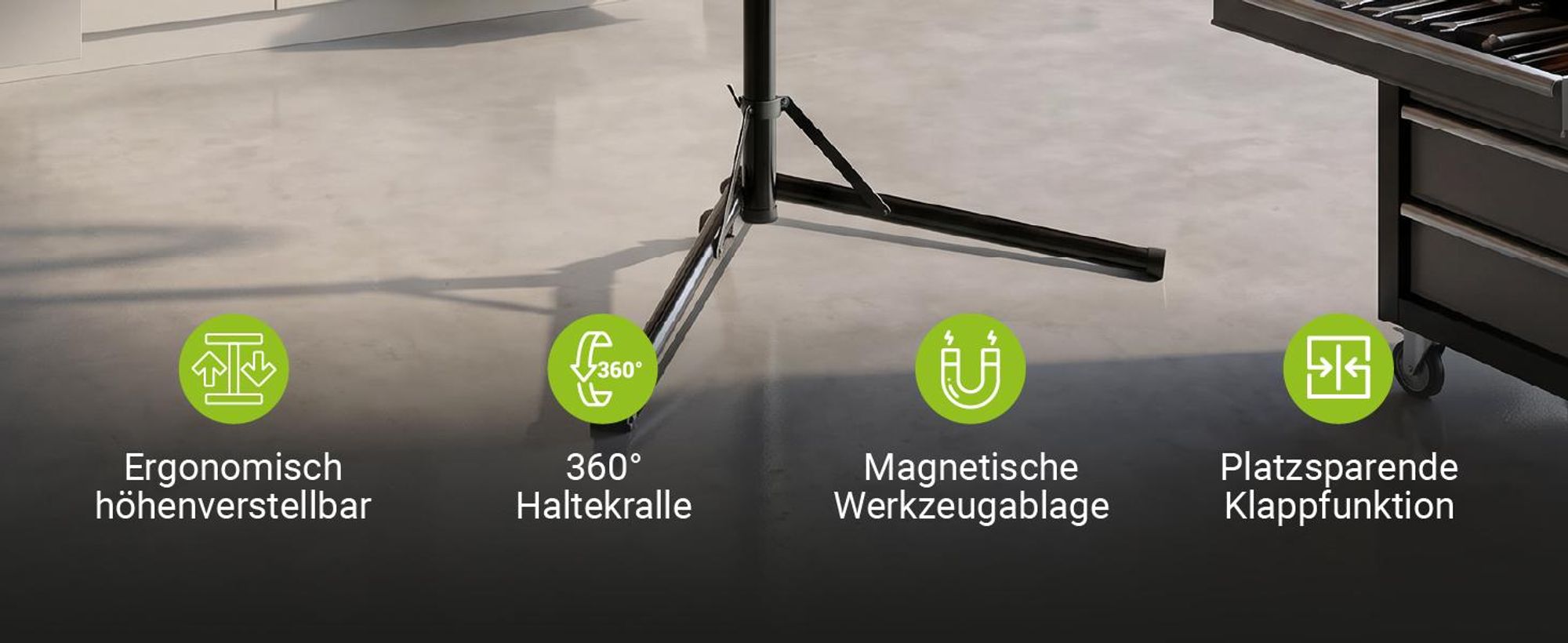 Juskys Klappbarer Fahrrad Reparaturständer - höhenverstellbar, bis 50 kg, lackschonende Gummibeschichtung