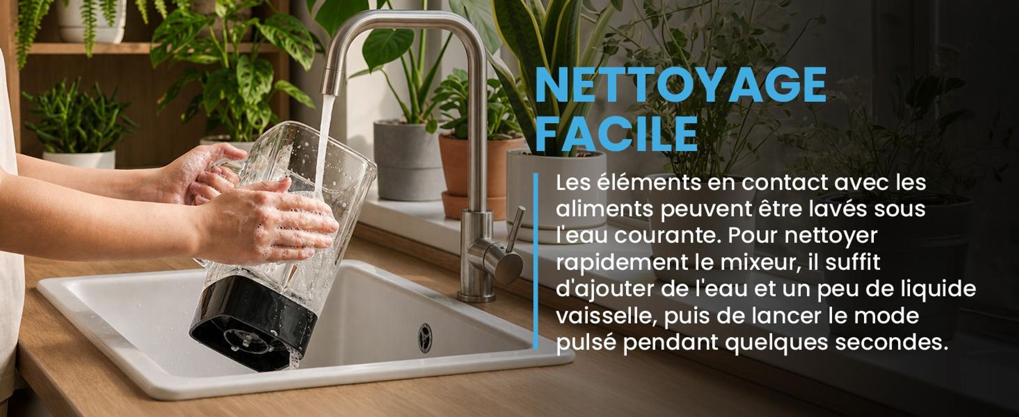 Mixeur sur socle Mixeur Smoothie Maker pour cocktails 1800 W Blender, moulin, 2 bidons 1,6 litre Noir