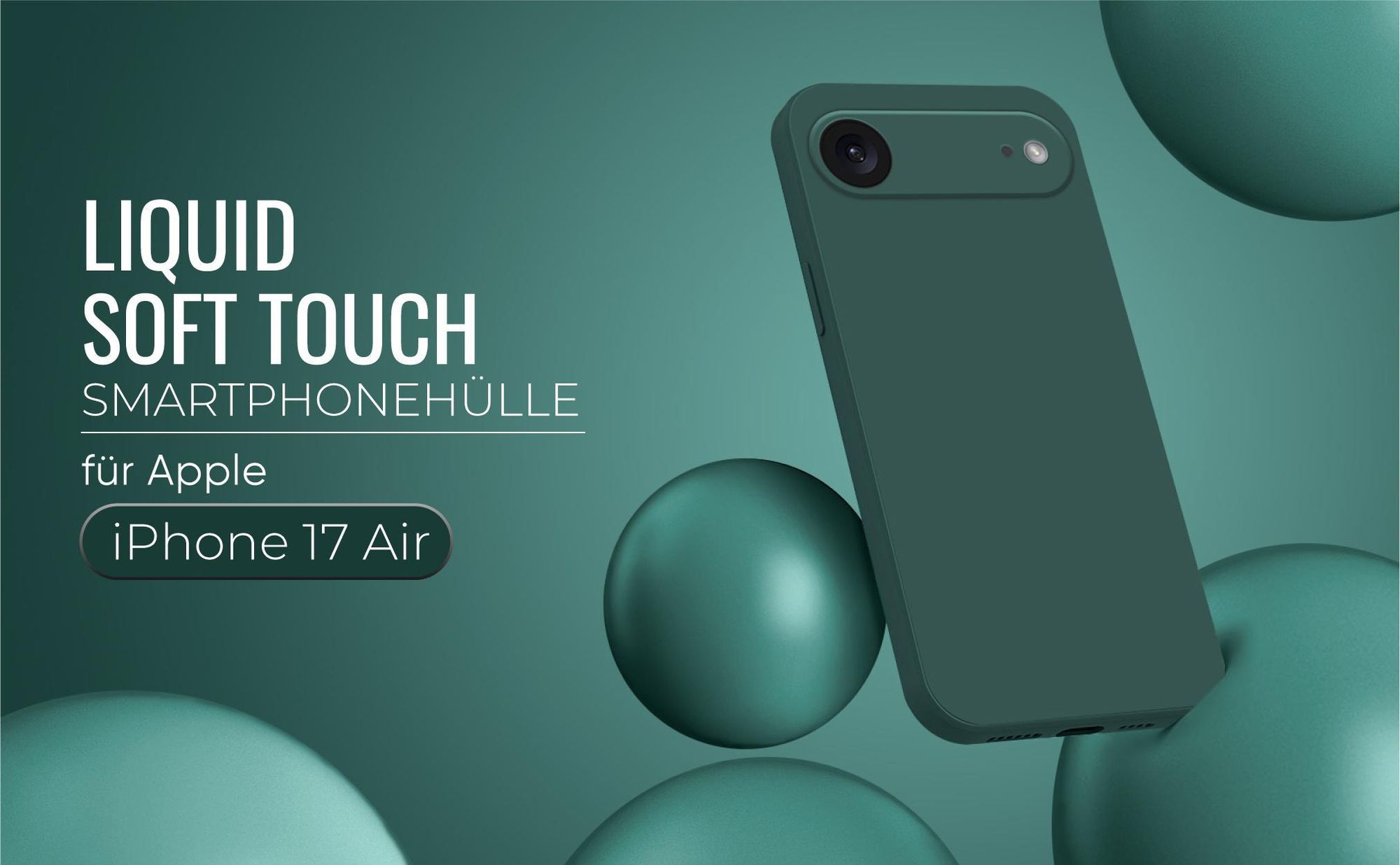 Liquid Soft Touch Smartphone Hülle in Grün für Apple iPhone 17 Air