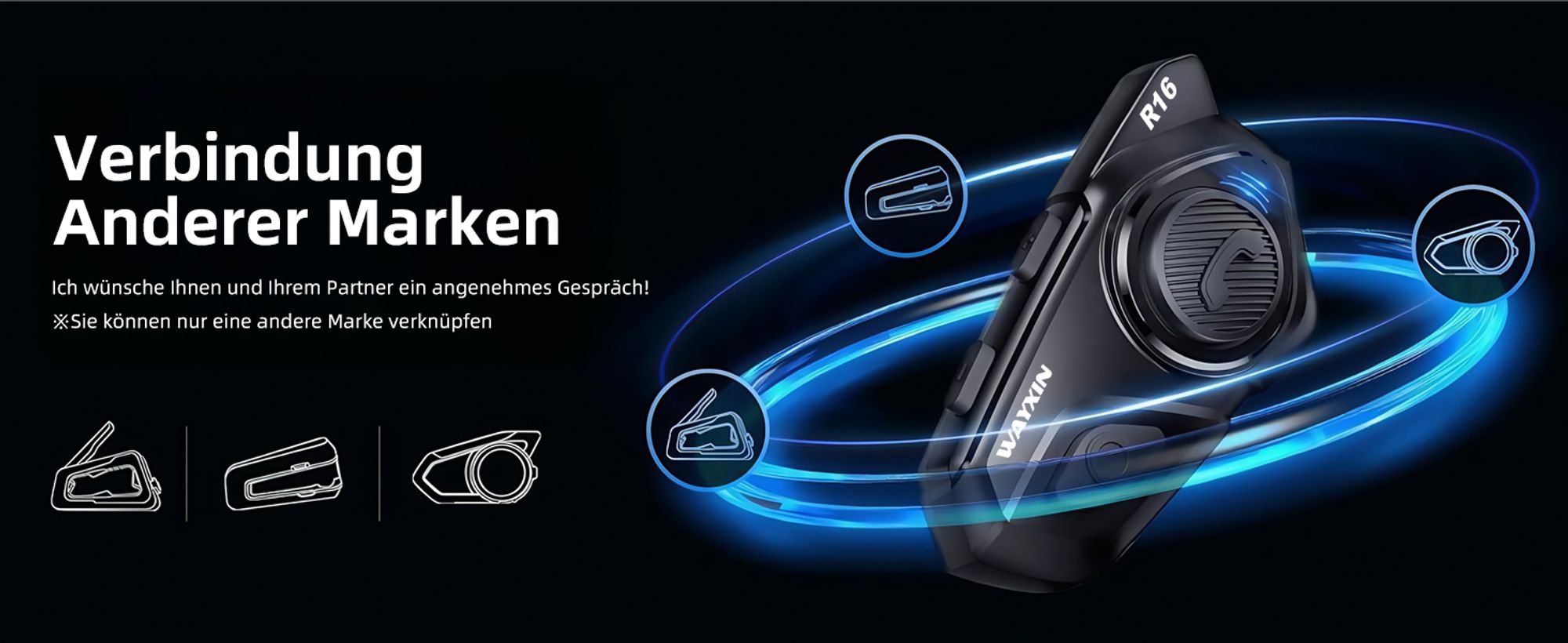 Headset, Interphone, Gegensprechanlage, Motorrad Intercom, Bluetooth Intercom, Intercom