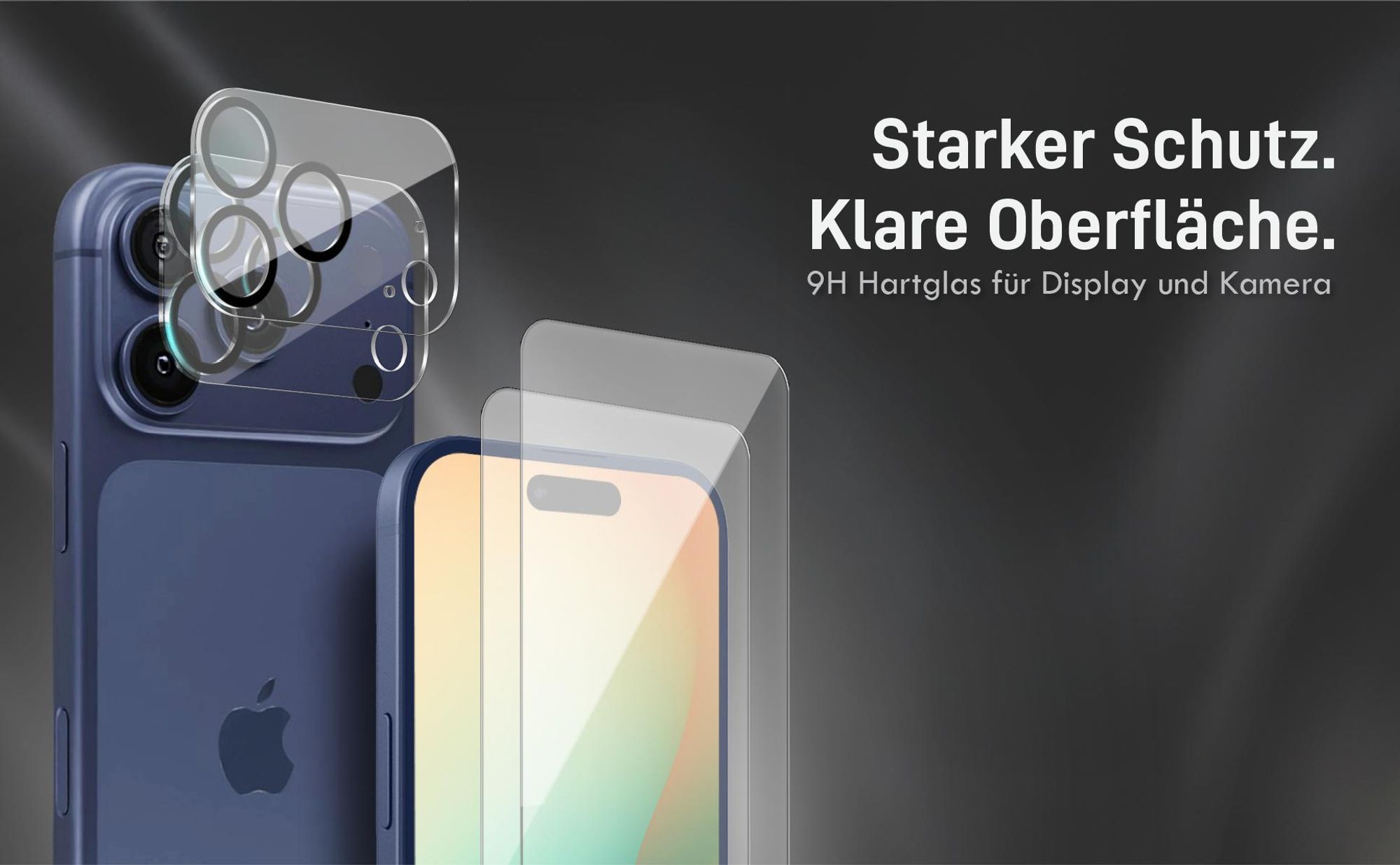 Kamera + Display Glas Set für Apple iPhone 17 Pro kompatibel mit allen gängigen Hüllen