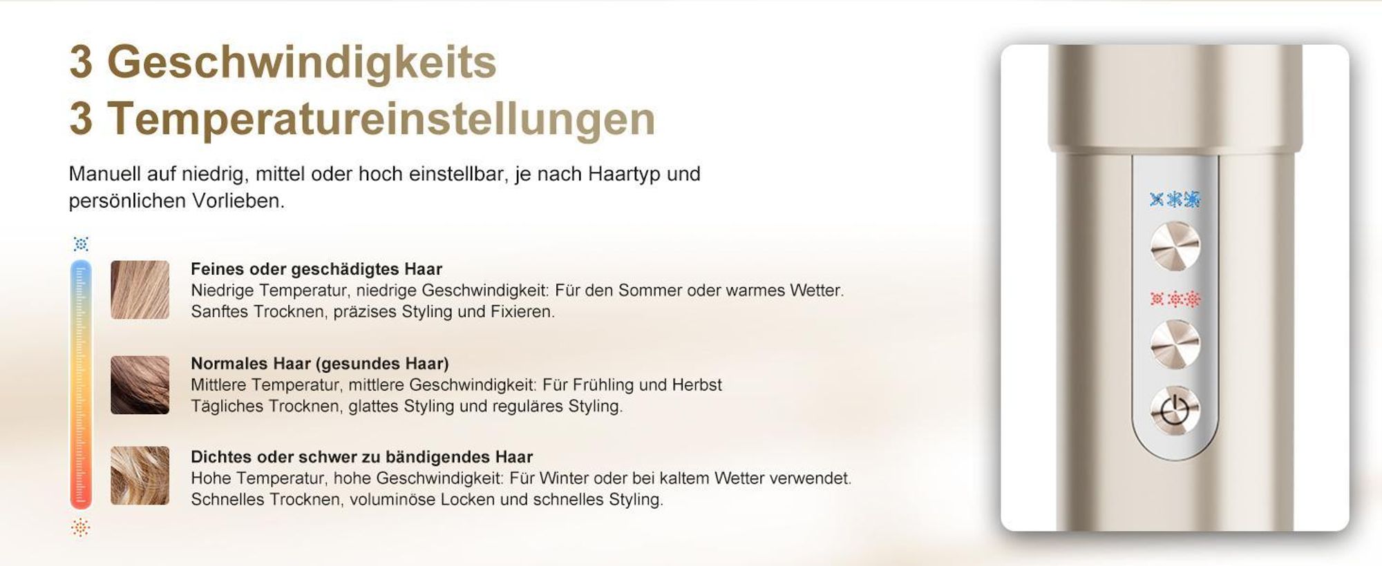 MCURO 6-in-1 Warmluftbürste mit 6 Aufsätzen,Airflow Lockenstab,Föhn & Negativ-Ionen Haarstyler inkl. Aufbewahrungstasche,für Glätten,Locken & Trocknen