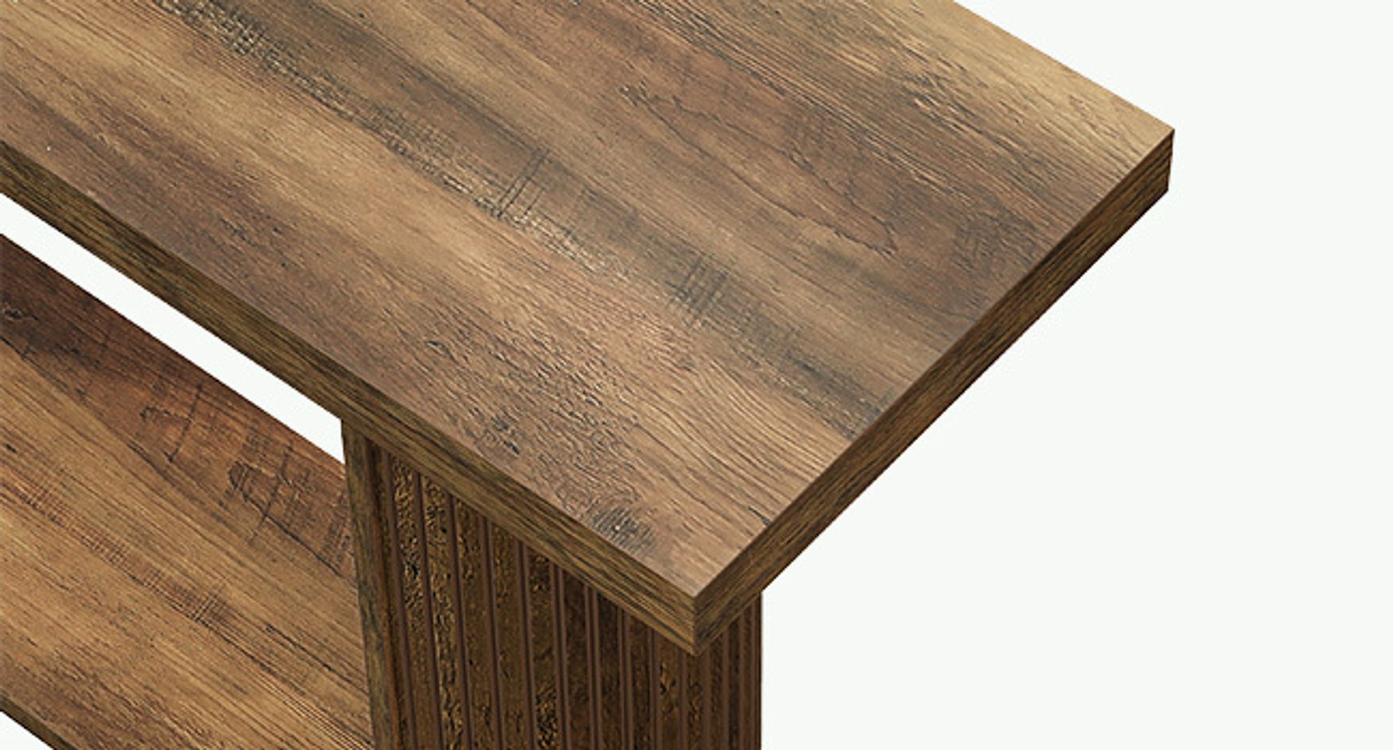 Tribesigns Moderner Konsolentisch, Schmaler Flurtisch Sofatisch mit 2 Ablage, 140 x 30 x 80 cm, Konsolentisch Holz Hinter der Couch für Wohnzimmer