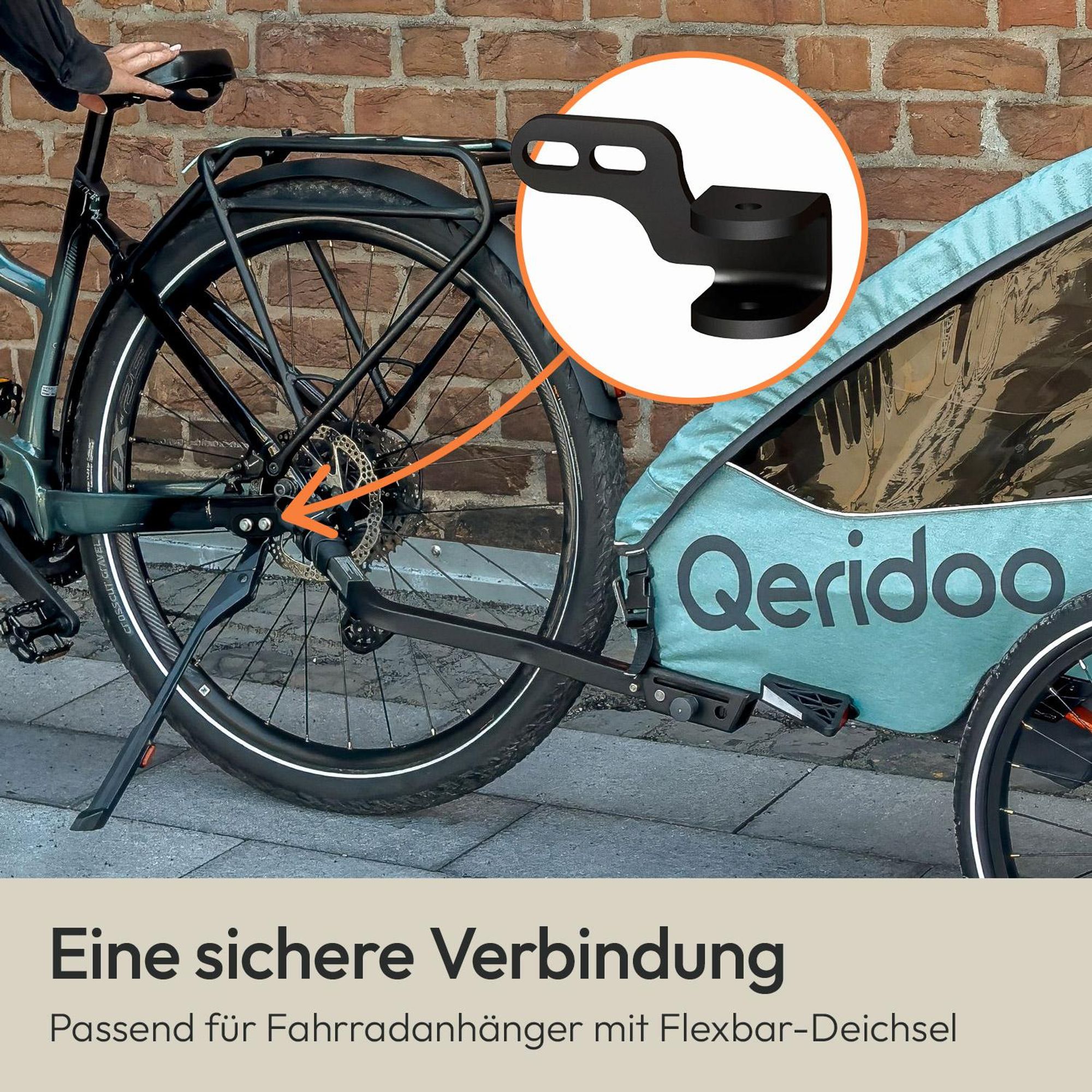 Qeridoo Kupplung Fahrradanbindung für Fahrradständer