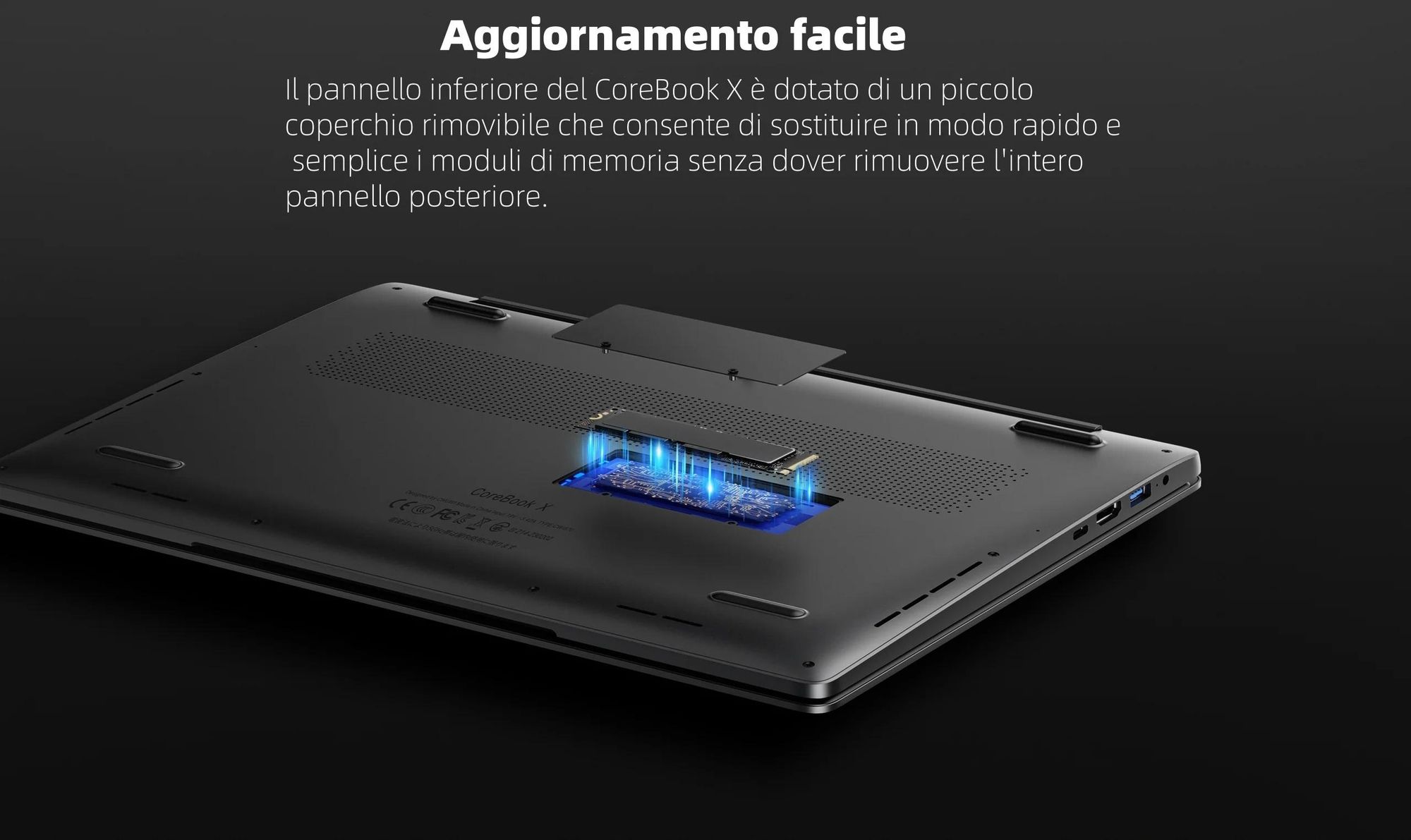 Laptop Intel Core i3-1220P - Processore Intel Core i3-1220P Display 14" Windows 11 16GB+512GB Batteria - Grigio