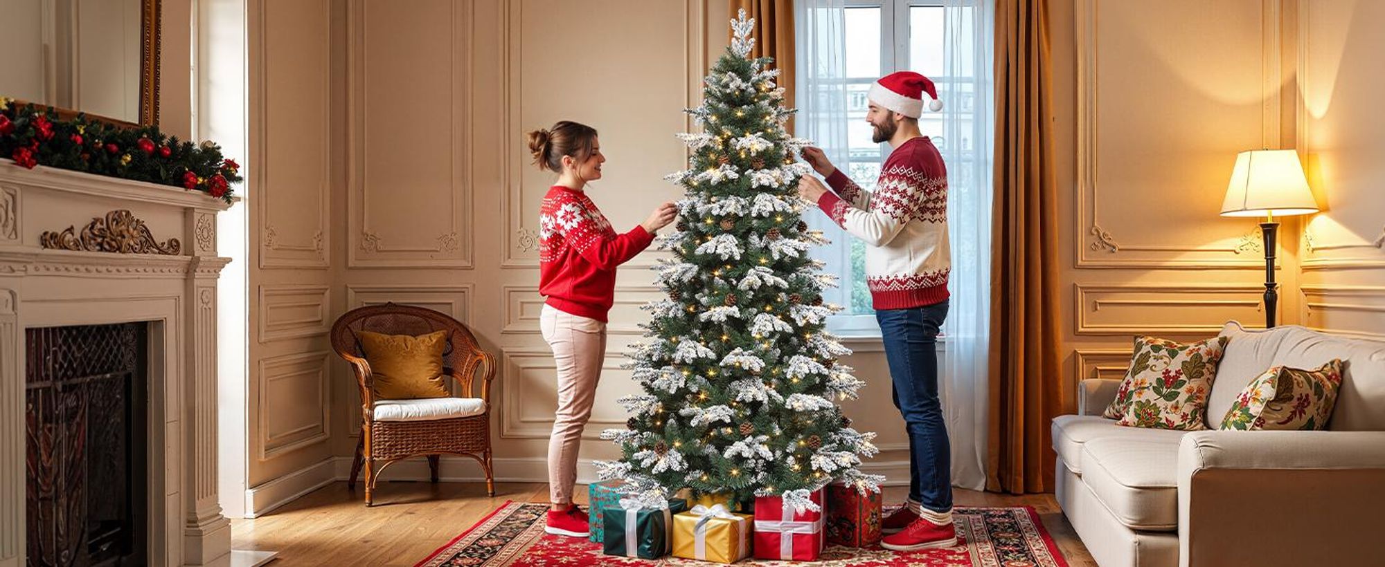 180cm Künstlicher Weihnachtsbaum mit Schnee & 300 LED Beleuchtung & 29 Kiefernzapfen, ca. 900 Spitzen, Tannenbaum mit Metallständer