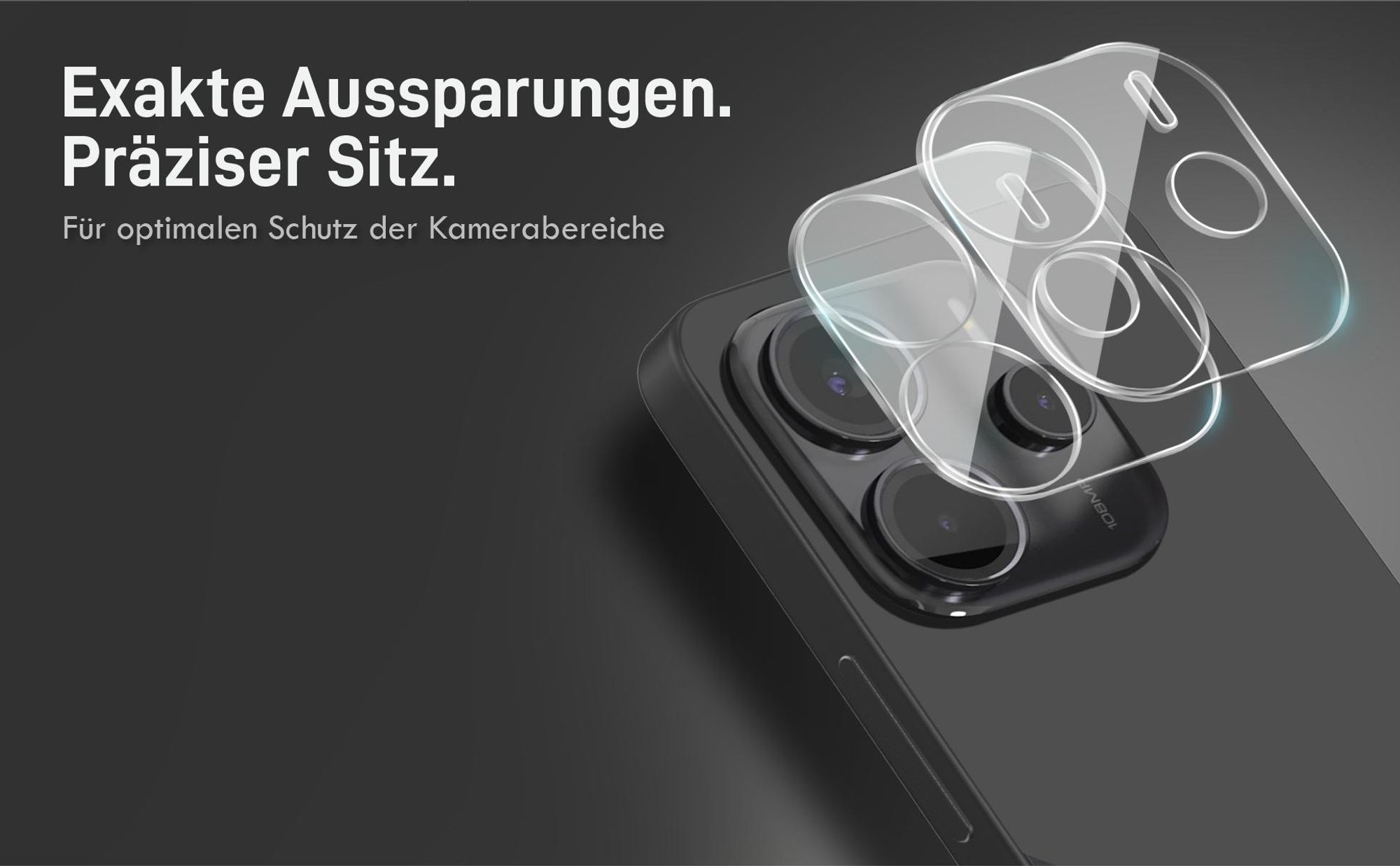 Viererpack Kamera und Displaygläser - Resistent gegen Fingerabdrücke
