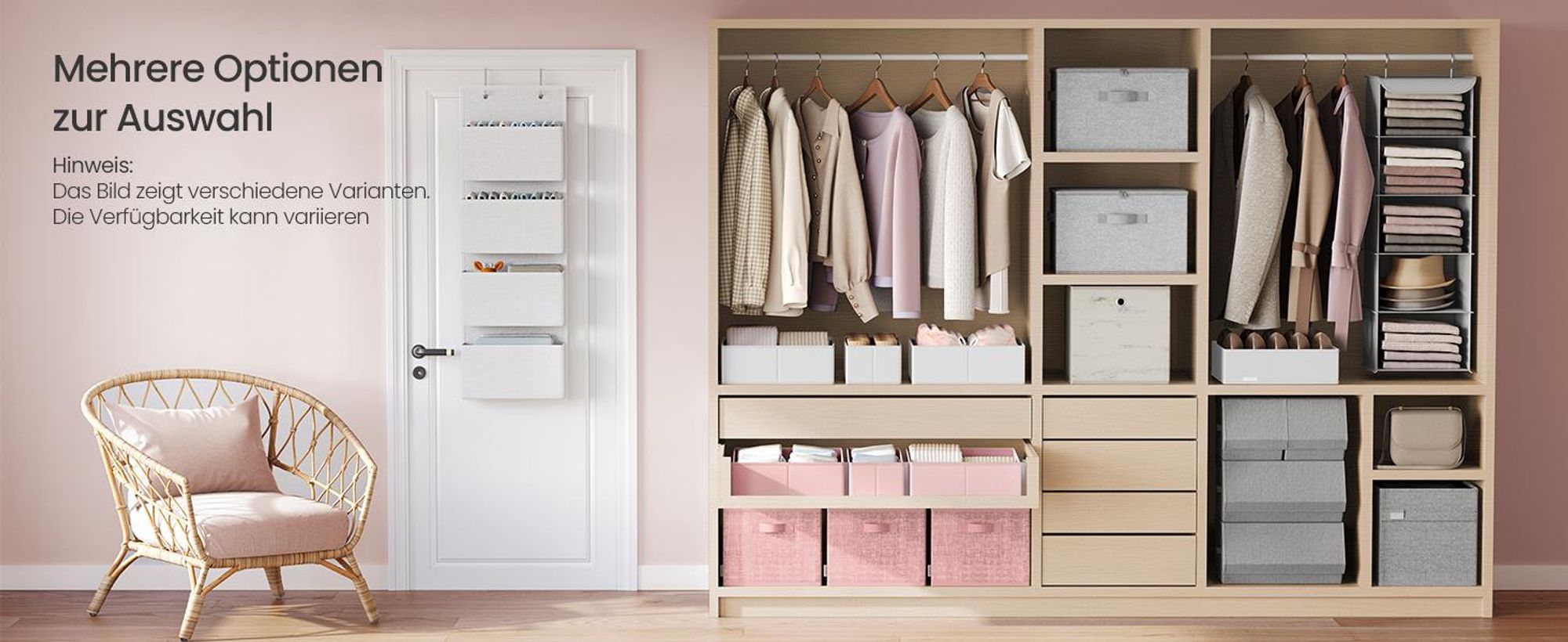 SONGMICS Unterwäsche-Organizer 8er Set, Schubladen-Organizer faltbar