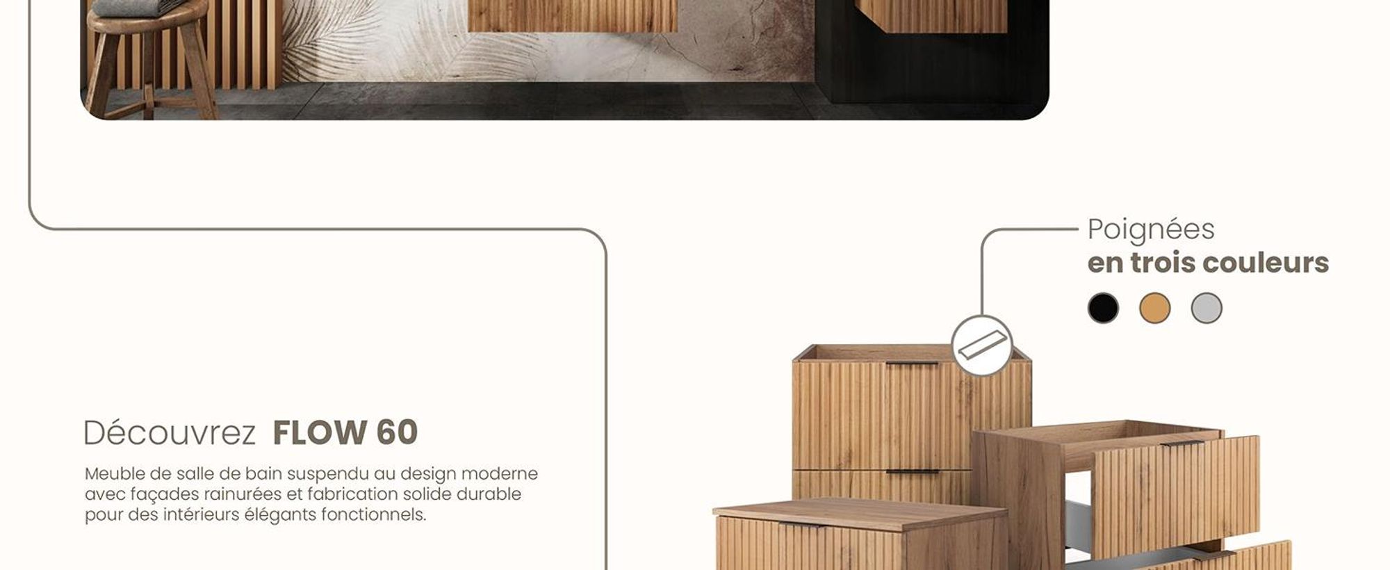 RODAN, meuble de salle de bain, armoire moderne, meuble sous vasque, meuble sous lavabo