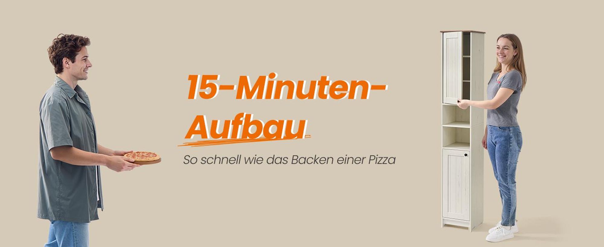 SONGMICS HOME Badezimmerschrank, Toolless-Technologie, superschnelle werkzeuglose Montage, Badschrank schmal, verstellbare Ablagen, Wohnzimmer