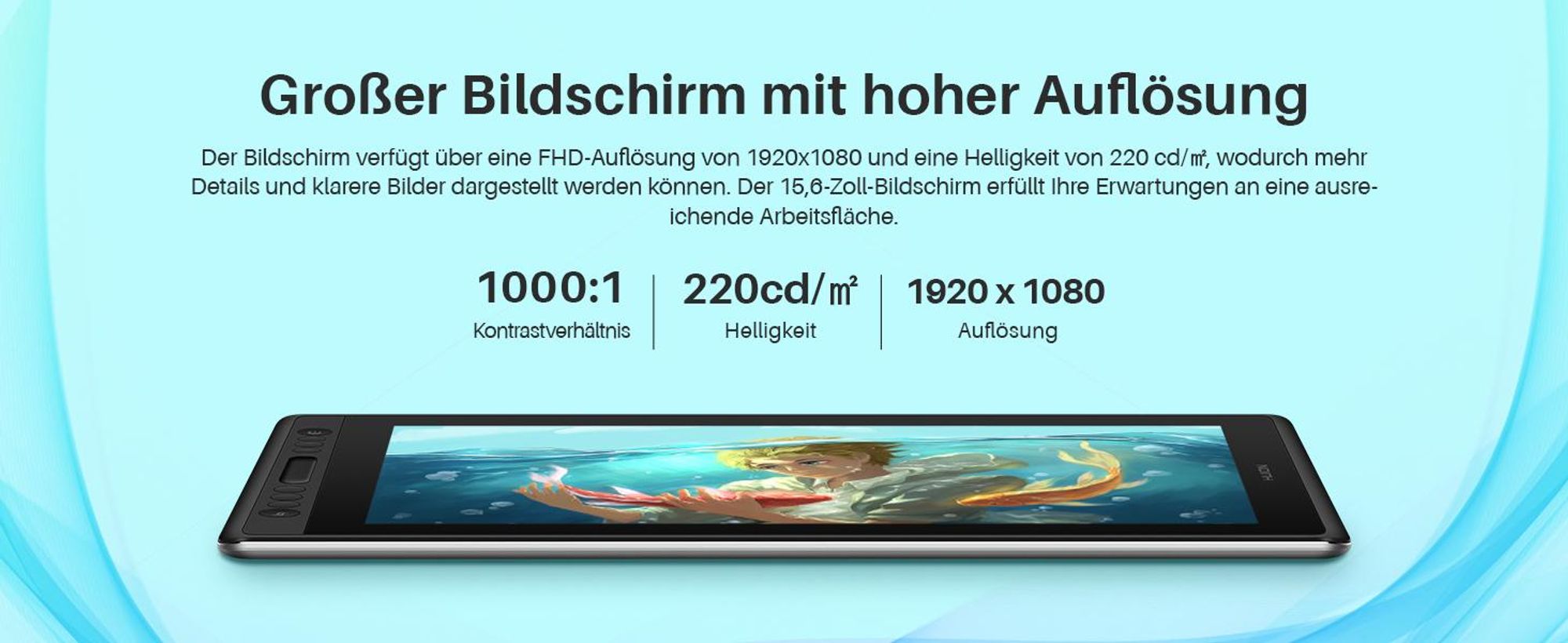 HUION KAMVAS Pro 16 Grafiktablett