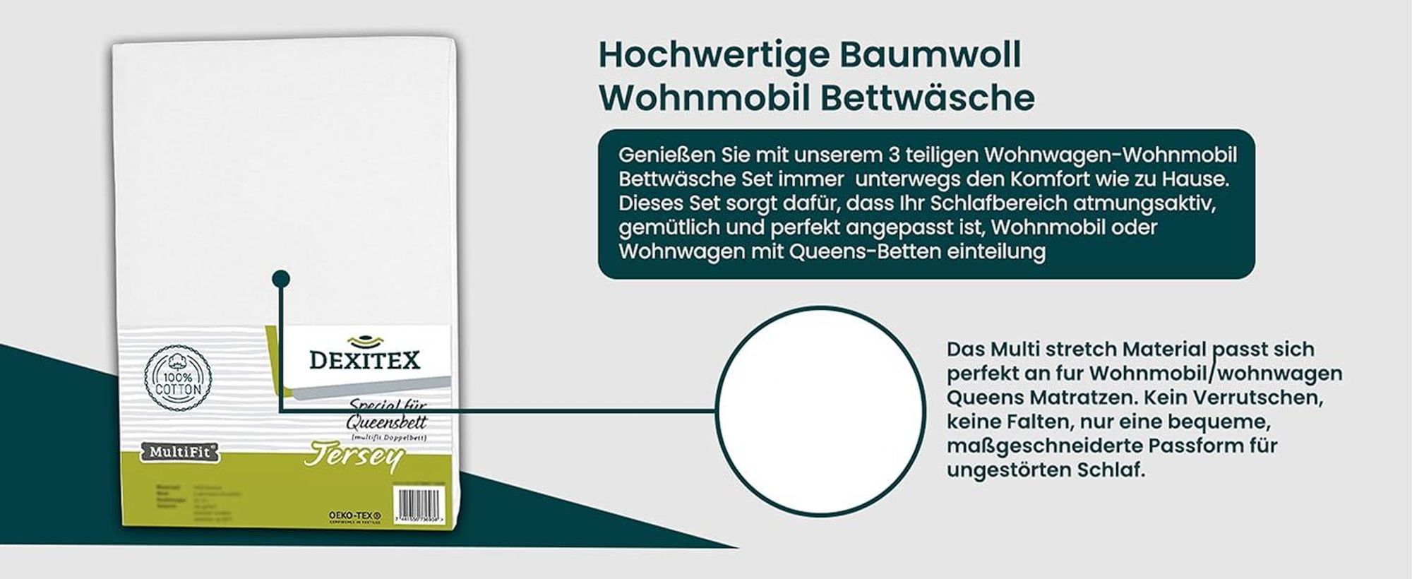 Praktische Fotos, die das Spannbettlaken