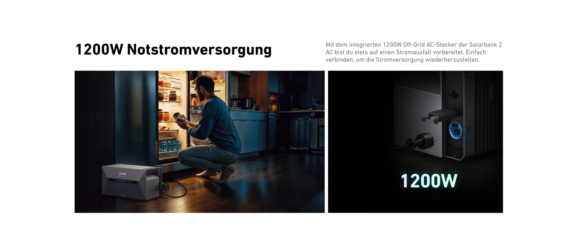 Solaranlage Anker SOLIX Solarbank 2 E1600 AC Speicher für Balkonkraftwerk
