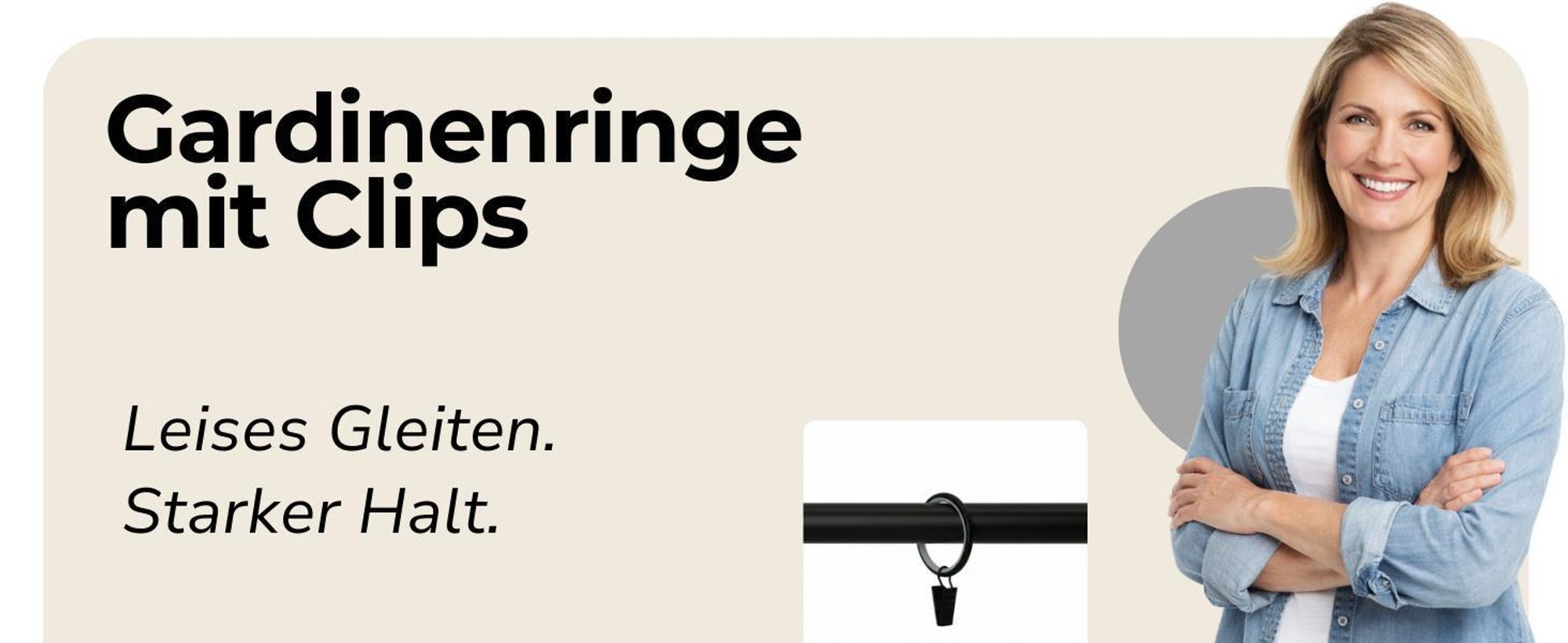 100 Stück Metall Gardinenringe mit Clips Farbe Antikgold für 25 mm & 30 mm Gardinenstangen Vorhangringe 35 mm Innendurchmesser Leises Gleiten