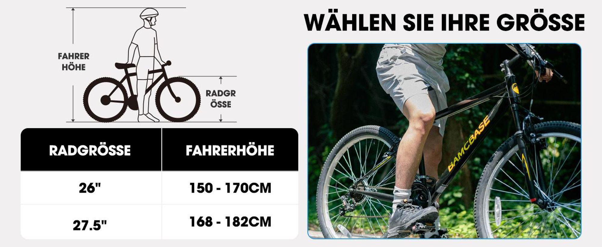 HILAND Mountainbike 26 Zoll Herren Studenten fahrräder, Gelände Pendlerfahrräder Mit 18 Gang, Doppel-V-Bremsen, stoßdämpfender Federgabel, Schwarz