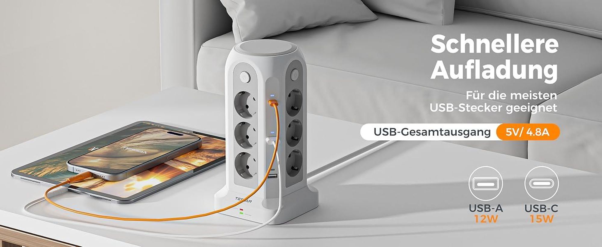 2 USB A und 2 USB C