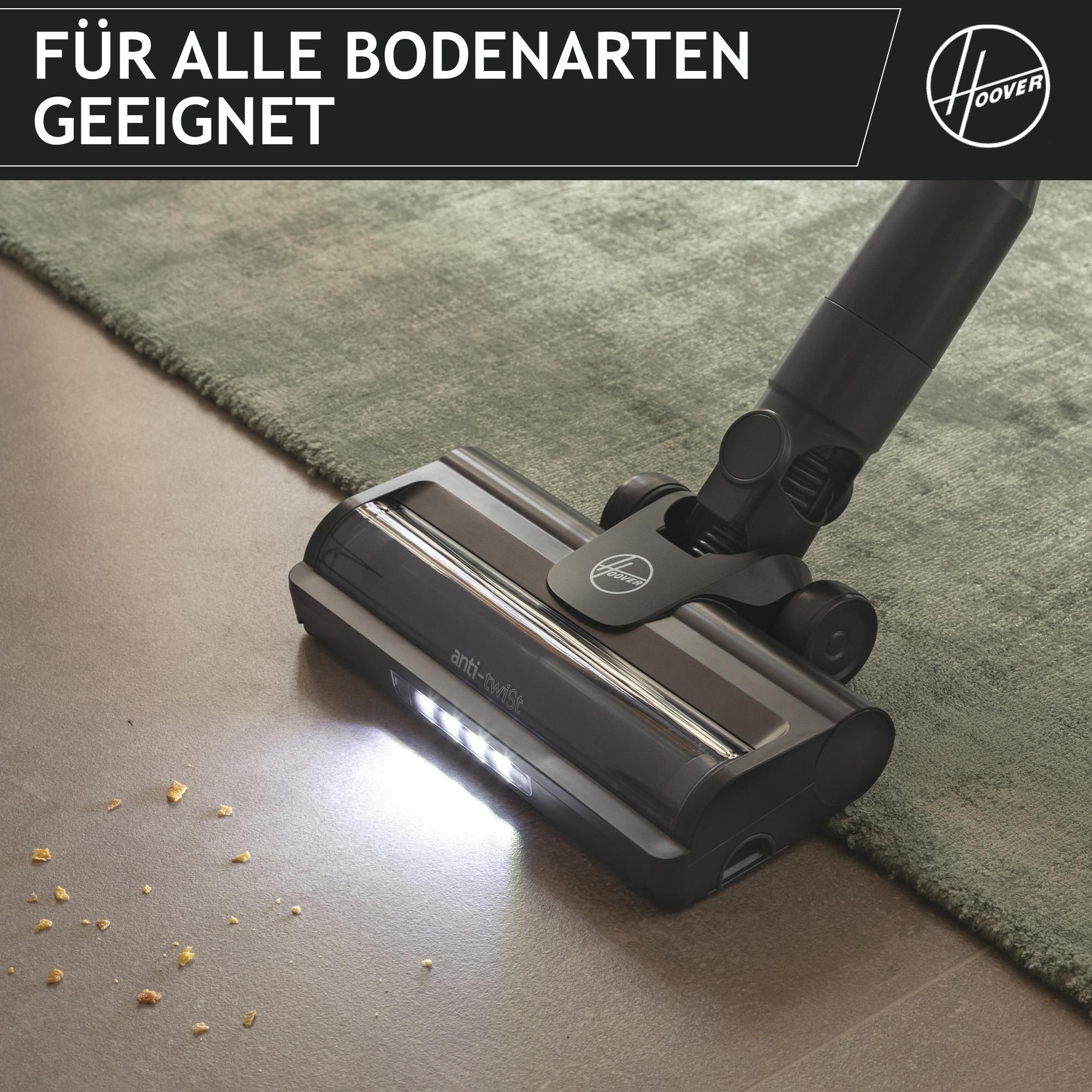 Staubsauger in Anwendung auf dem Boden
