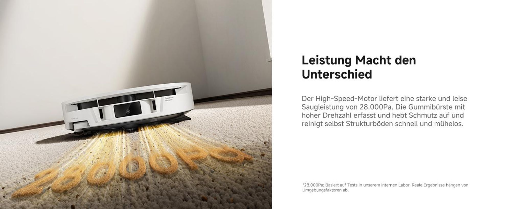 MOVA S70 Roller Saugroboter mit Station + Reinigungslösung, 28000Pa, 80°C Heißwasser, Dual-Laser, 17N Druck