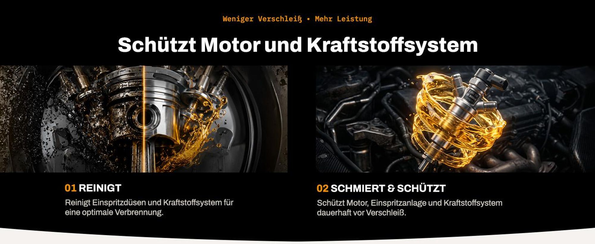 Metal Guard Set 700 ml Engine Fuel Injector Cleaner Motoröl Additiv Kraftstoffzusatz Diesel Benzin Motorschutz Reibungsschutz