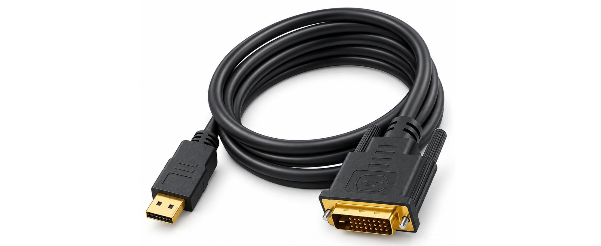 M43 DisplayPort auf DVI 24+1 Adapterkabel 1,8 m – DP Stecker zu DVI Stecker für PC & Monitor