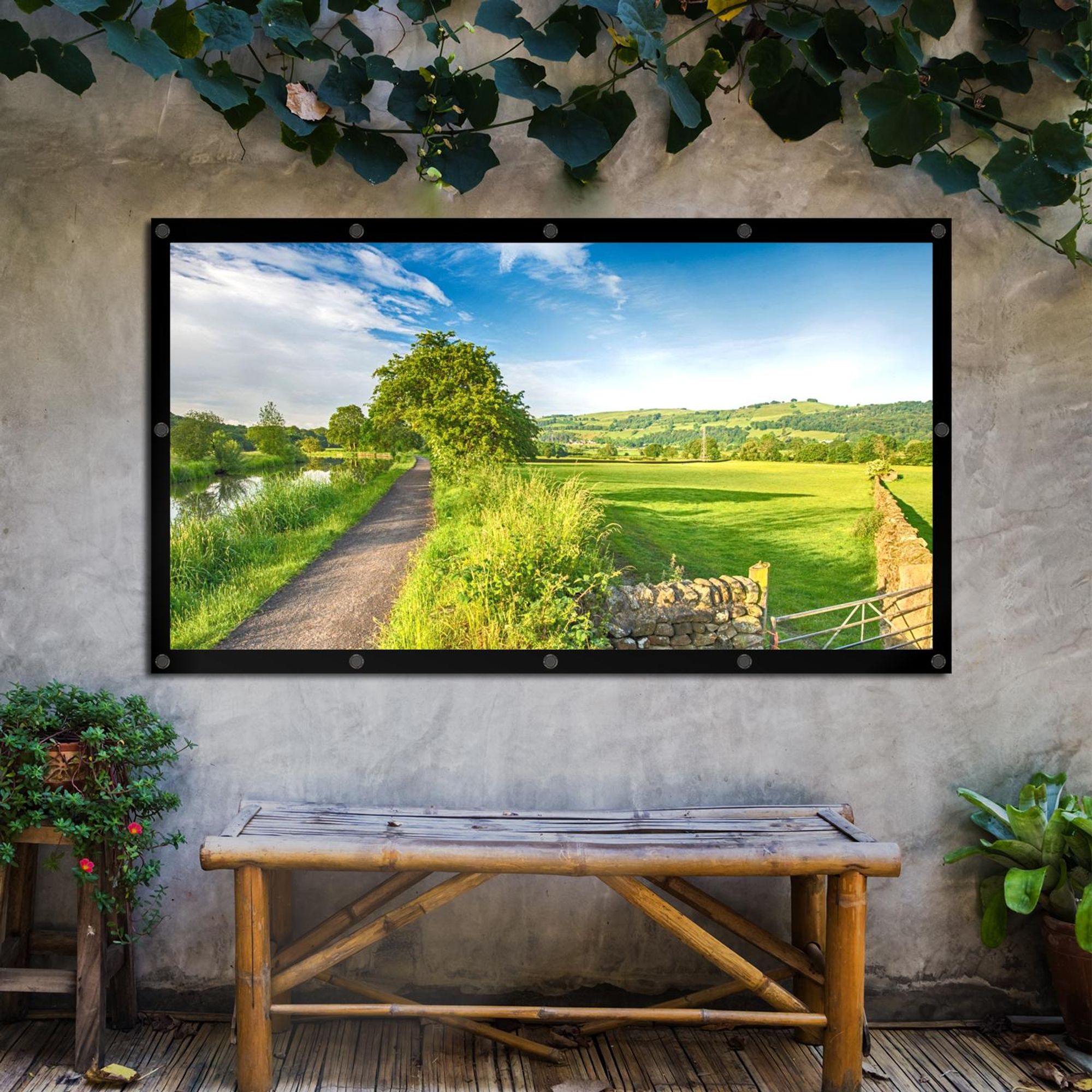 Maclean MC-982 Beamer-Leinwand 265x149cm 120 Zoll Projektor Leinwand Bildschirm Projektionswand