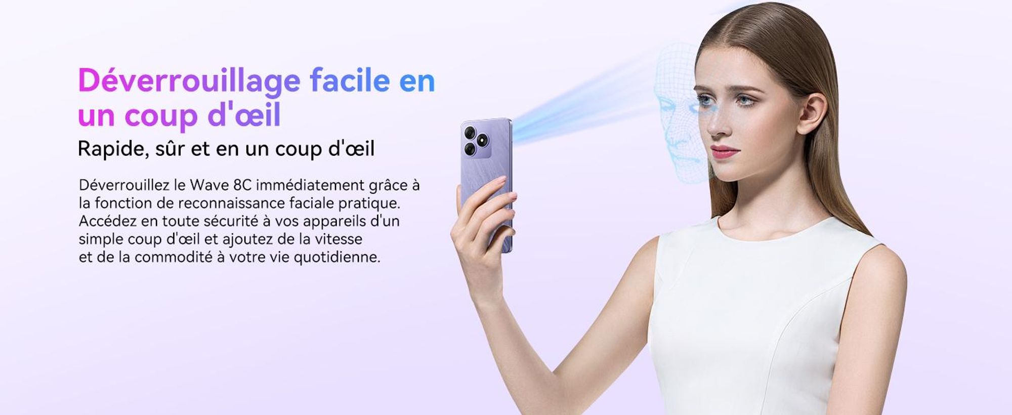 Blackview Wave 8C Android 14 Mobile sans abonnement Octa Core 6,56" HD+ Smartphone, 2GB+64GB/2TB extensible, appareil photo 8MP+13MP, 4700mAh,4G Dual SIM