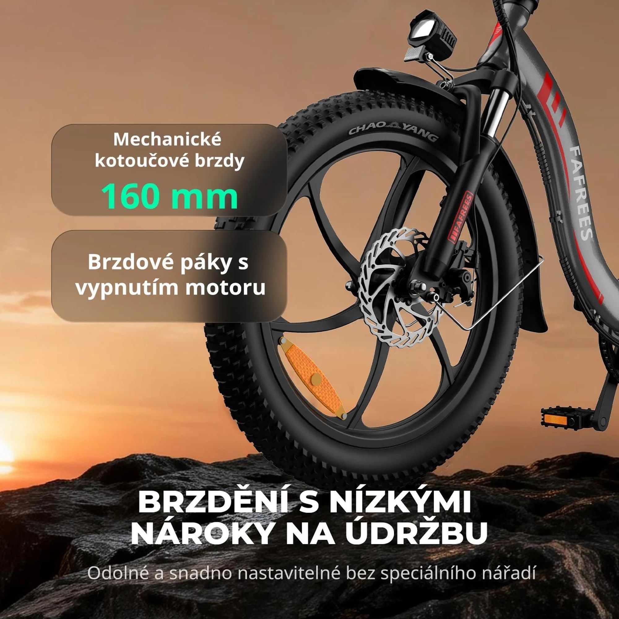 FAFREES F20 E-Bike - Motor 250W, Baterie 36V18Ah, 20 Palcová Mechanická Kotoučová Brzda - Šedá