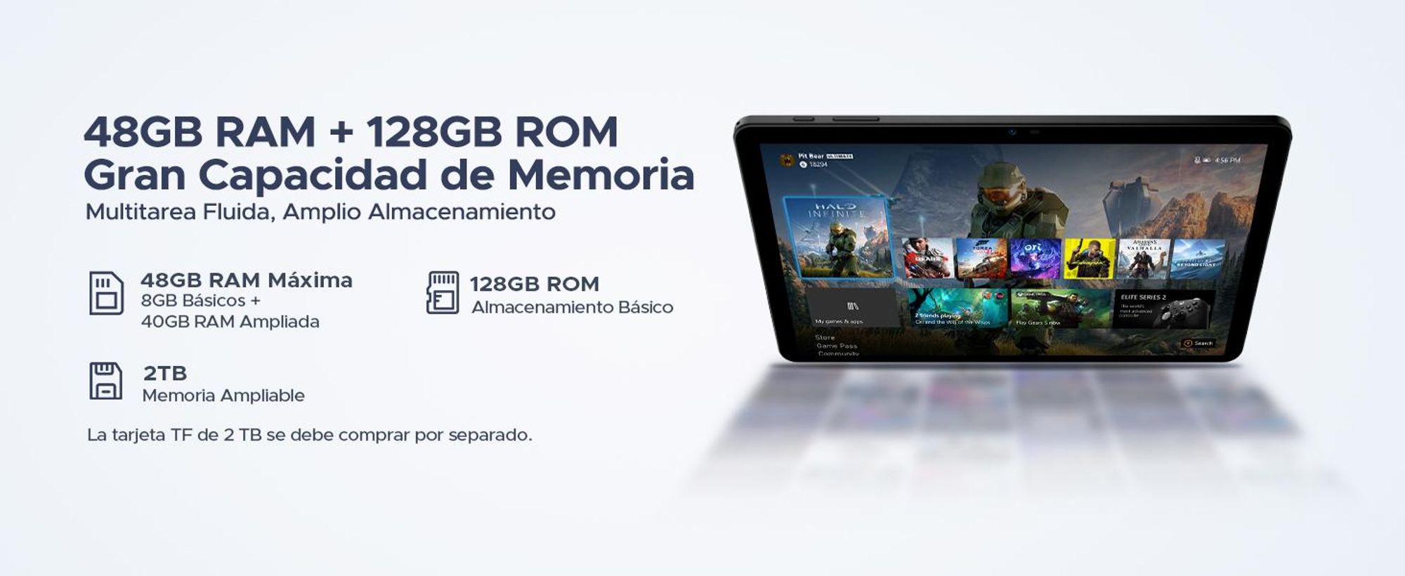 POCKAM P10 PRO, 48 (8+40) GB + 128 GB, 10 pulgadas, Android 16, batería de 8800 mAh, incluye teclado, ratón, lápiz óptico, funda, etc., Bluetooth 5.0, Wi-Fi 5G, Gemini AI, conector de auriculares de 3.5 mm