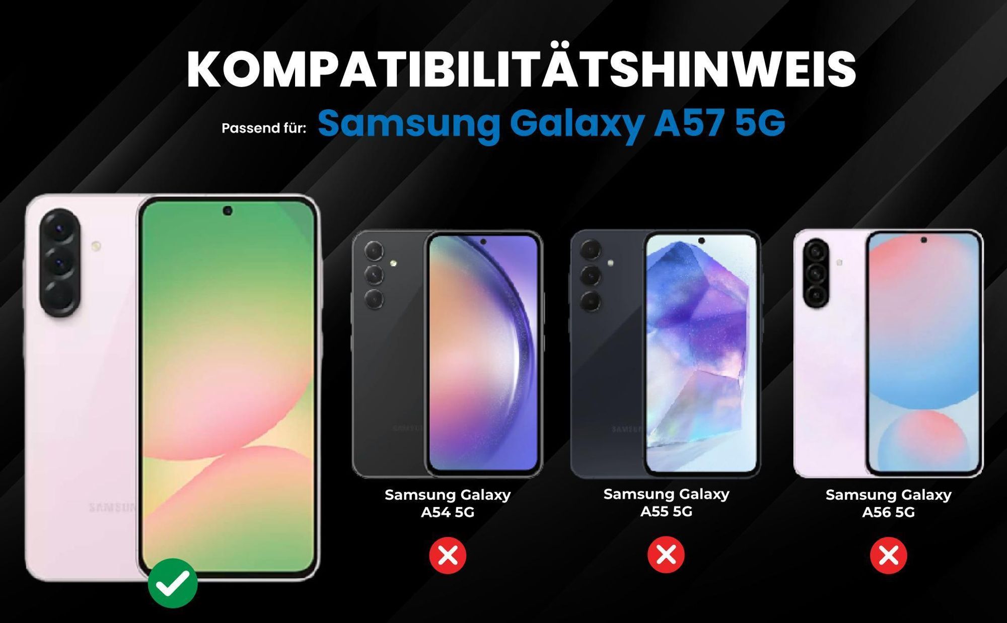 Kompatibilitätshinweise Hülle für Samsung Galaxy A57 5G