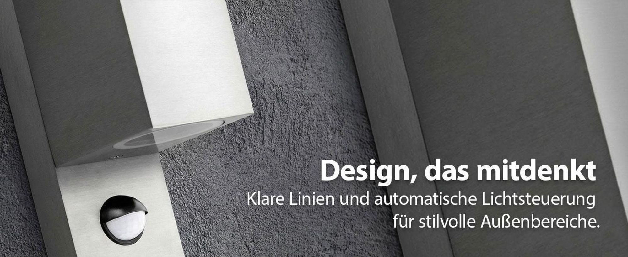 Maxkomfort Außenwandleuchte IP44 Schwarz 1268E1-SN Up&Down mit Bewegungsmelder