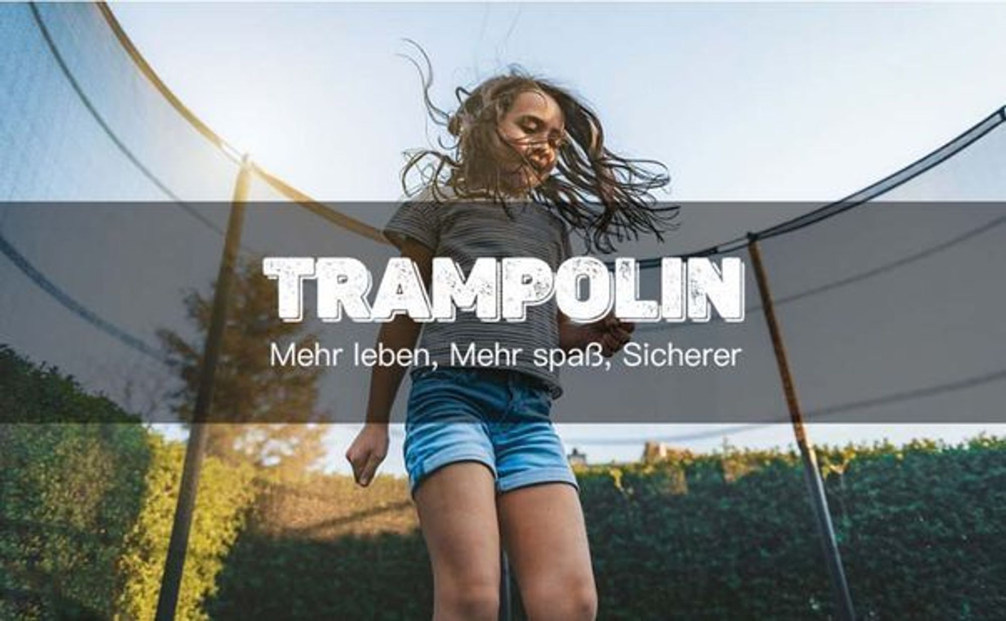 Gartentrampolin Trampolin Outdoor Ø183cm Sicherheitsnetz Kindertrampolin