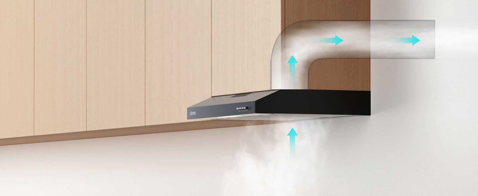 CIARRA A+ digestor podpultový 60 cm recirkulačný digestor podpultový 220 m³/h VM6903DB