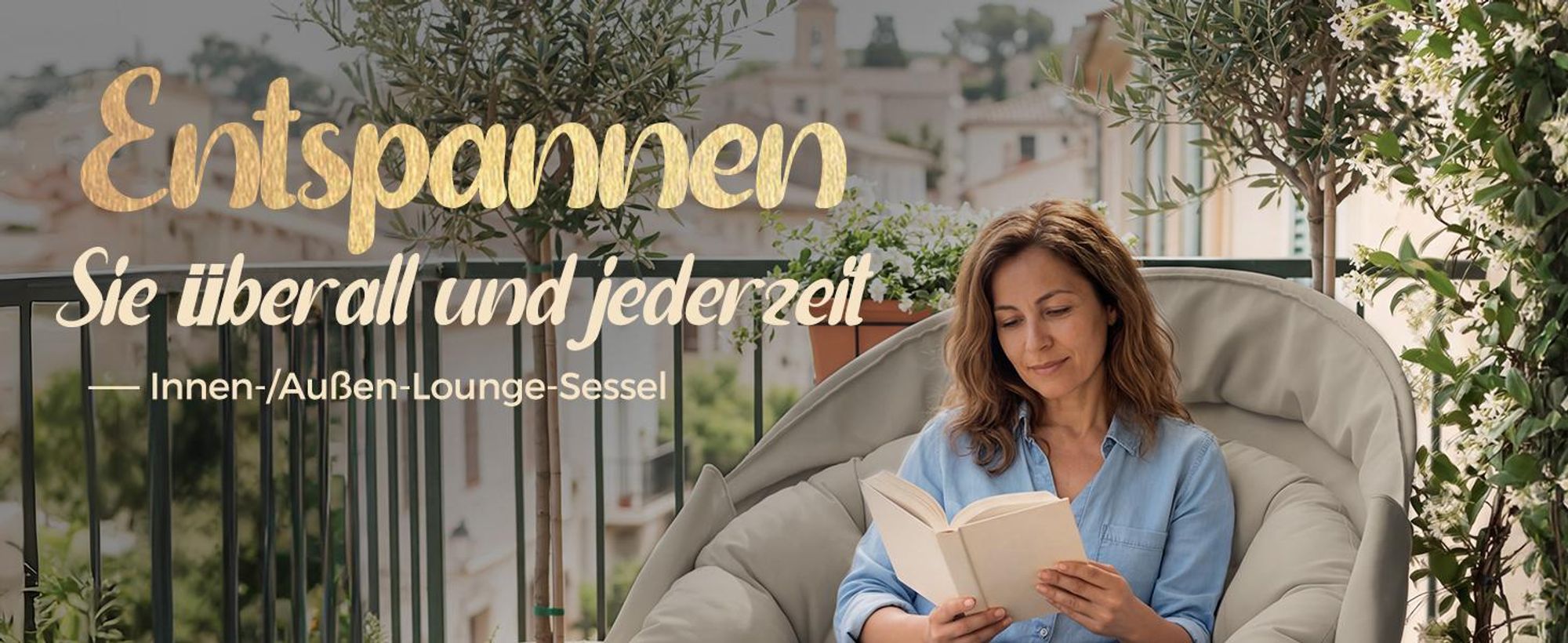 COMHOMA Papasansessel, gemütlicher Drehsessel mit Kissen rund, bequemer Rattansessel, Loungesessel drehbar, runder Relax Korbsessel Rattan, BRAUN