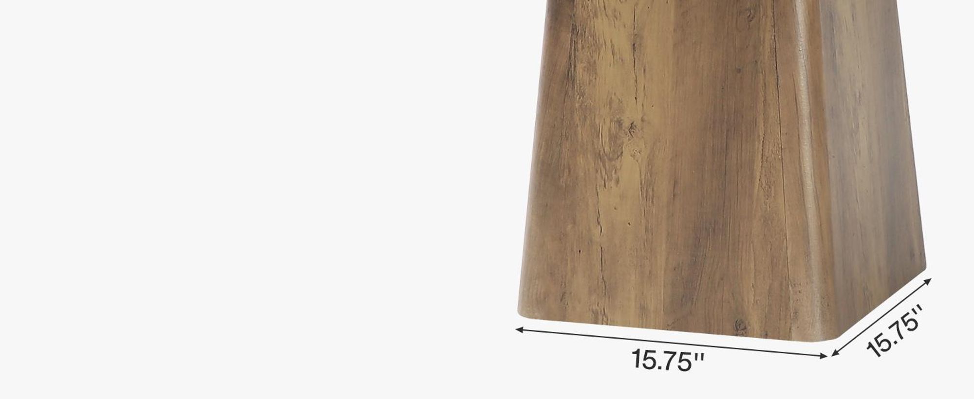 Kulatý jídelní stůl Tribesigns 80 cm, pro 2-4 osoby, malý jídelní stůl ve venkovském stylu se čtvercovou podnoží do jídelny, rustikální hnědá barva