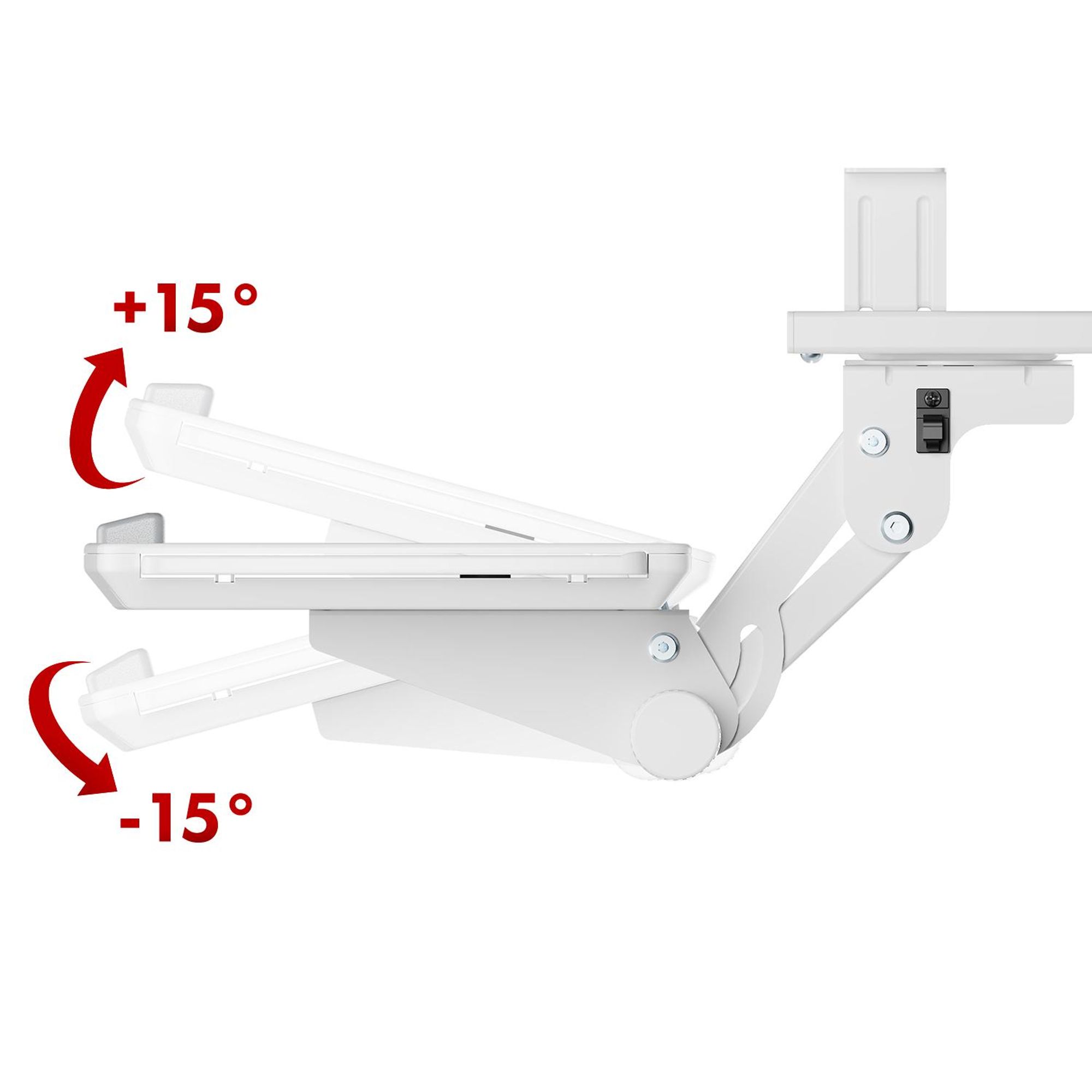 Maclean Untertisch-Tastaturablage verstellbar max. 5kg weiß MC-156 W