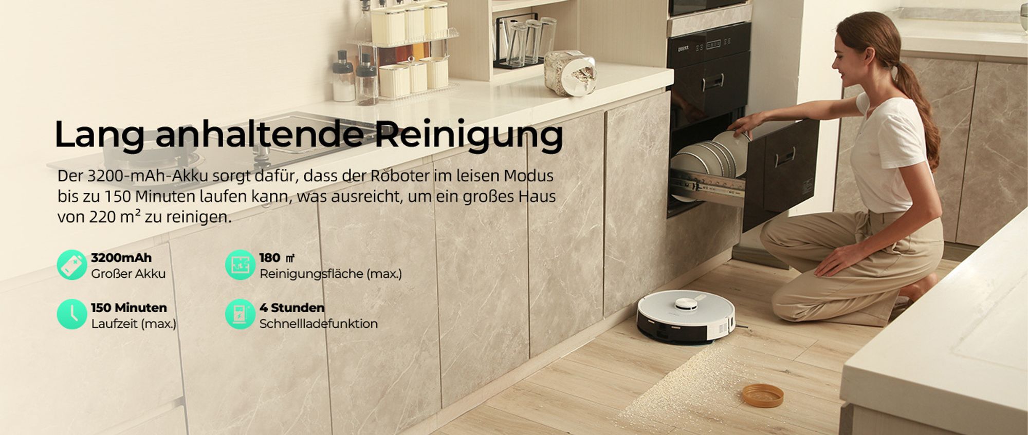 Lang anhaltende Reinigung