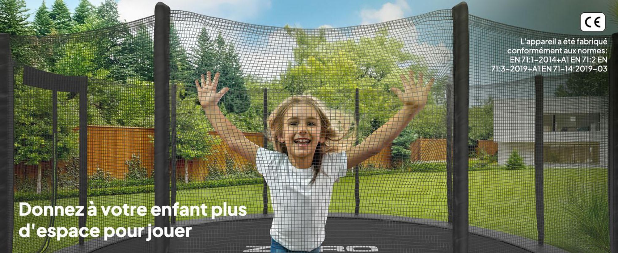 Trampoline ZIPRO Jump Pro Out | 16FT Ø 496 cm | Trampoline de jardin Trampoline pour enfants Kit complet avec filet extérieur, échelle et housse de protection, pour l'extérieur, vert
