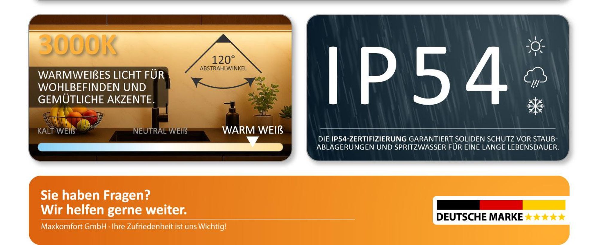 LED Außenwandleuchte mit Bewegungsmelder: Schwarz, Aluminium, 1504A1-BK